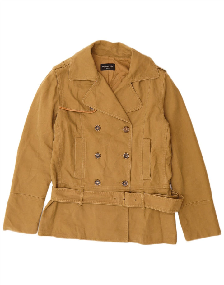 Casaco feminino Massimo Dutti Pea UK 14 algodão bege médio