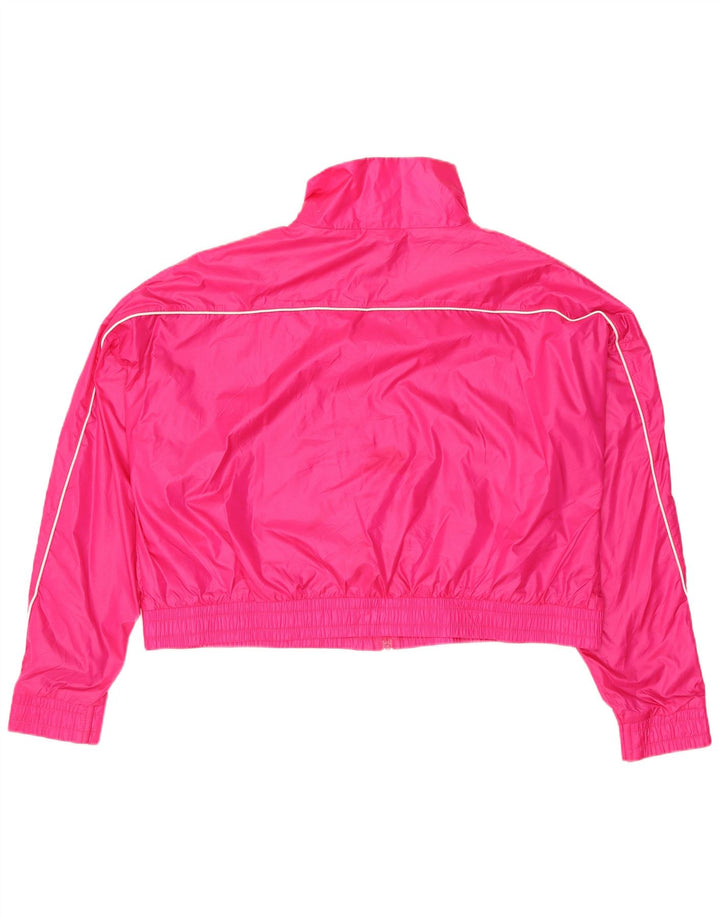 PUMA Womens Crop Oversized Tracksuit Top Jacket Reino Unido 14 Médio Rosa Nylon