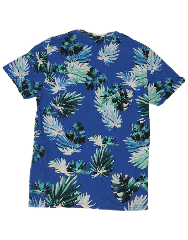 Camiseta gráfica masculina Superdry Top grande azul floral havaiano