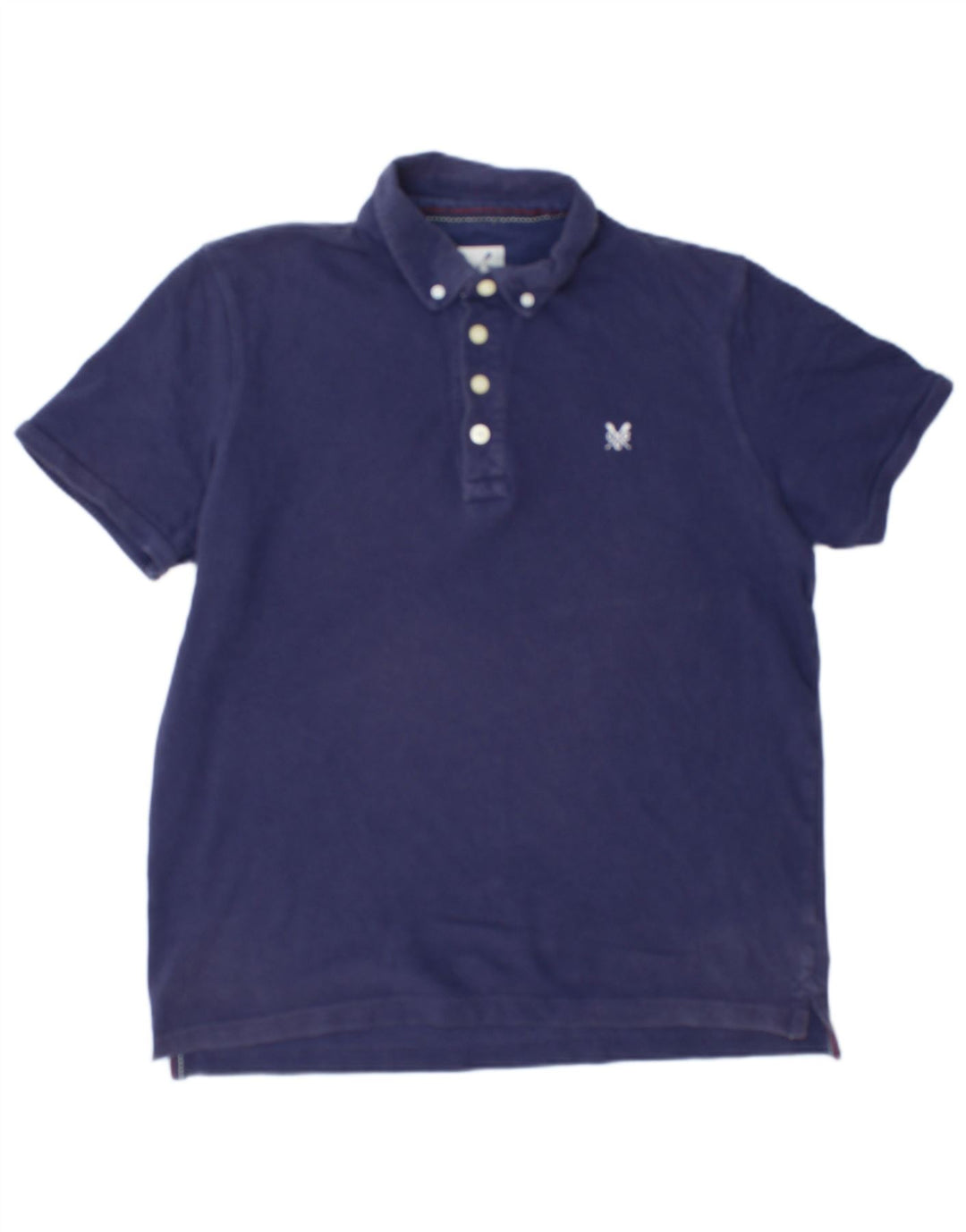 Camisa polo masculina Crew Clothing algodão azul marinho médio