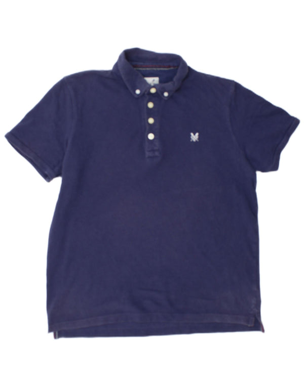 Camisa polo masculina Crew Clothing algodão azul marinho médio