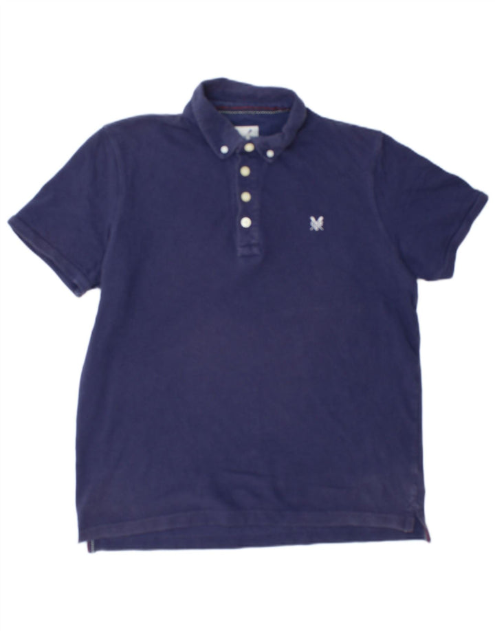 Camisa polo masculina Crew Clothing algodão azul marinho médio