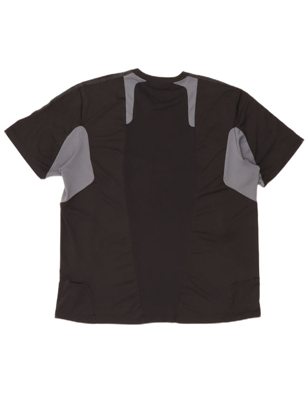 Adidas Mens Climacool Camiseta Top 2XL Preto Colorblock Poliéster