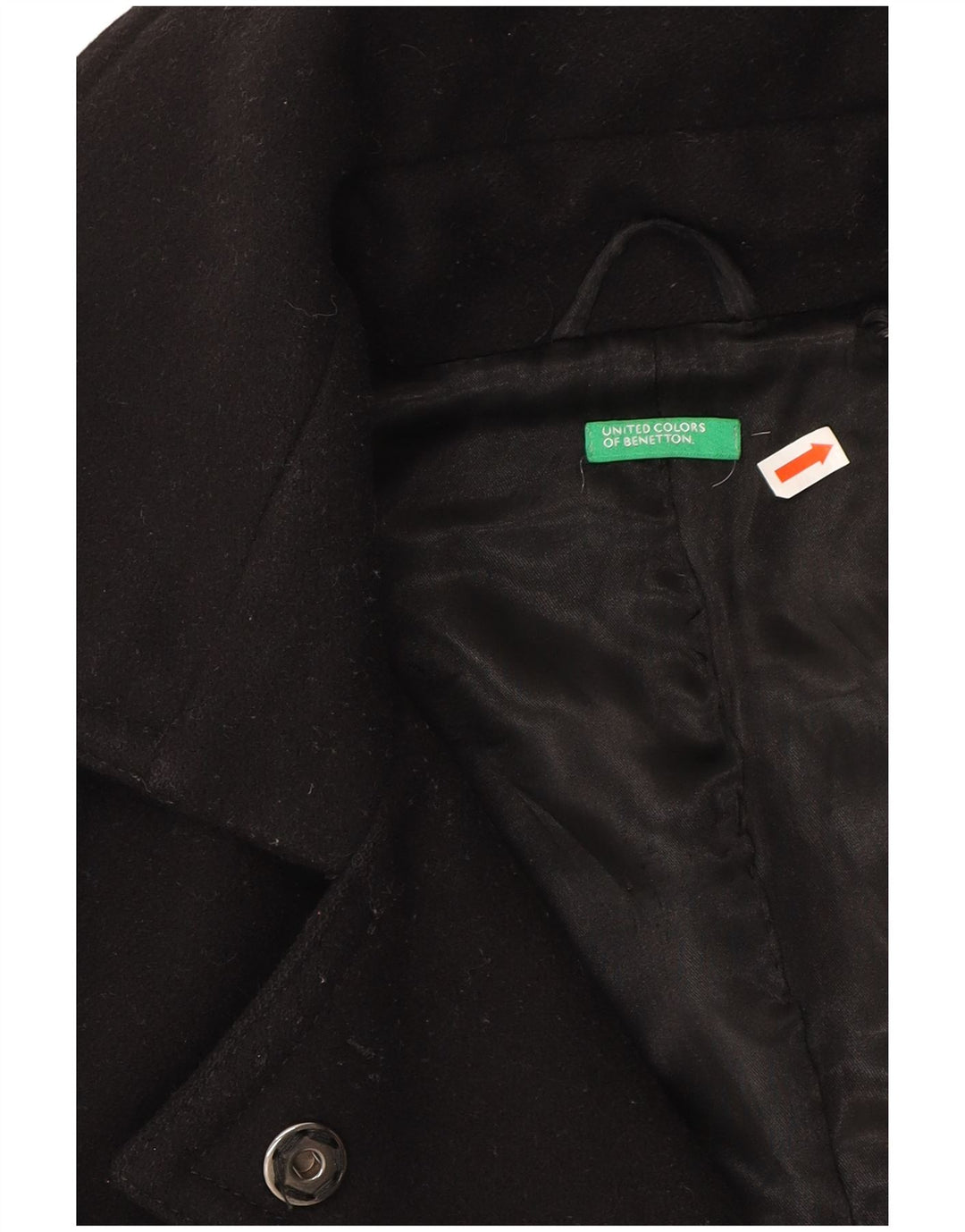 Sobretudo feminino BENETTON IT 44 lã preta média