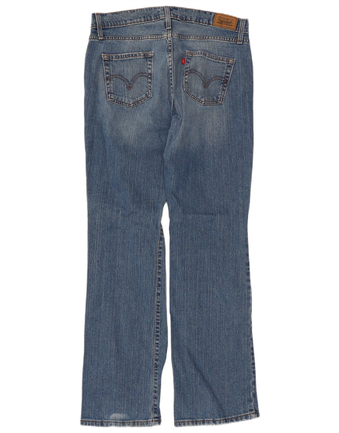 Jeans feminino curvilíneo reto Levi's W34 L31 azul