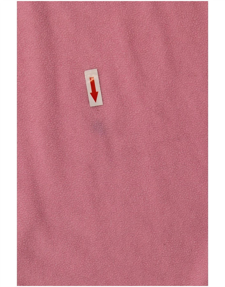 Jumper de lã feminino Reebok com zíper e gola 16 grande poliéster rosa