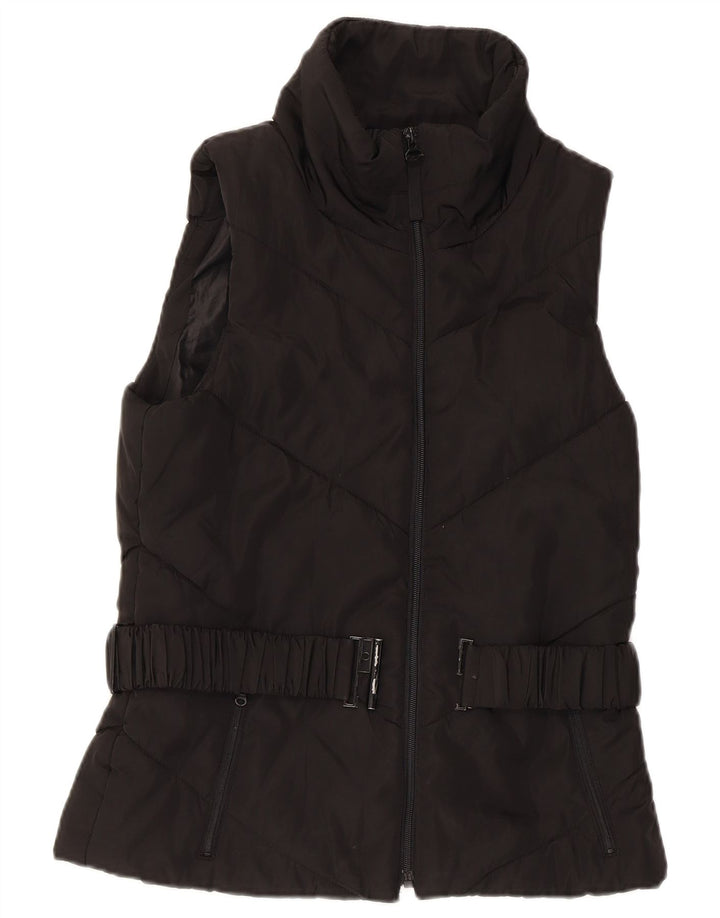 Colete acolchoado feminino Zara UK 12 médio preto