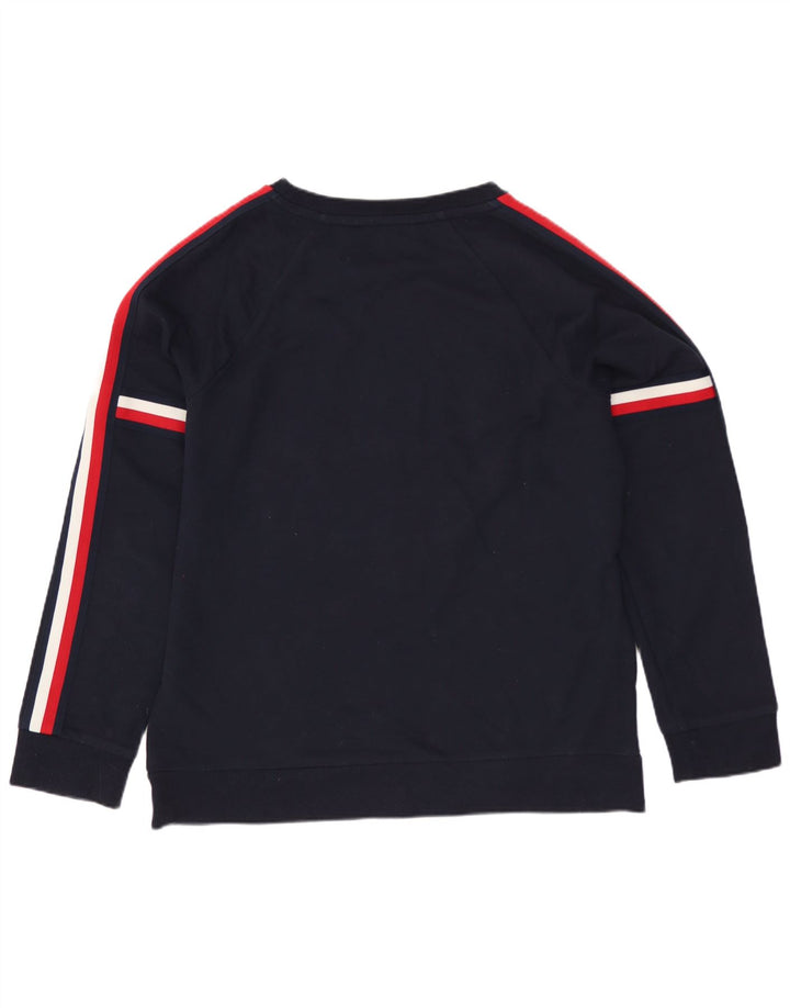 Tommy Hilfiger moletom gráfico feminino jumper UK 14 médio azul marinho