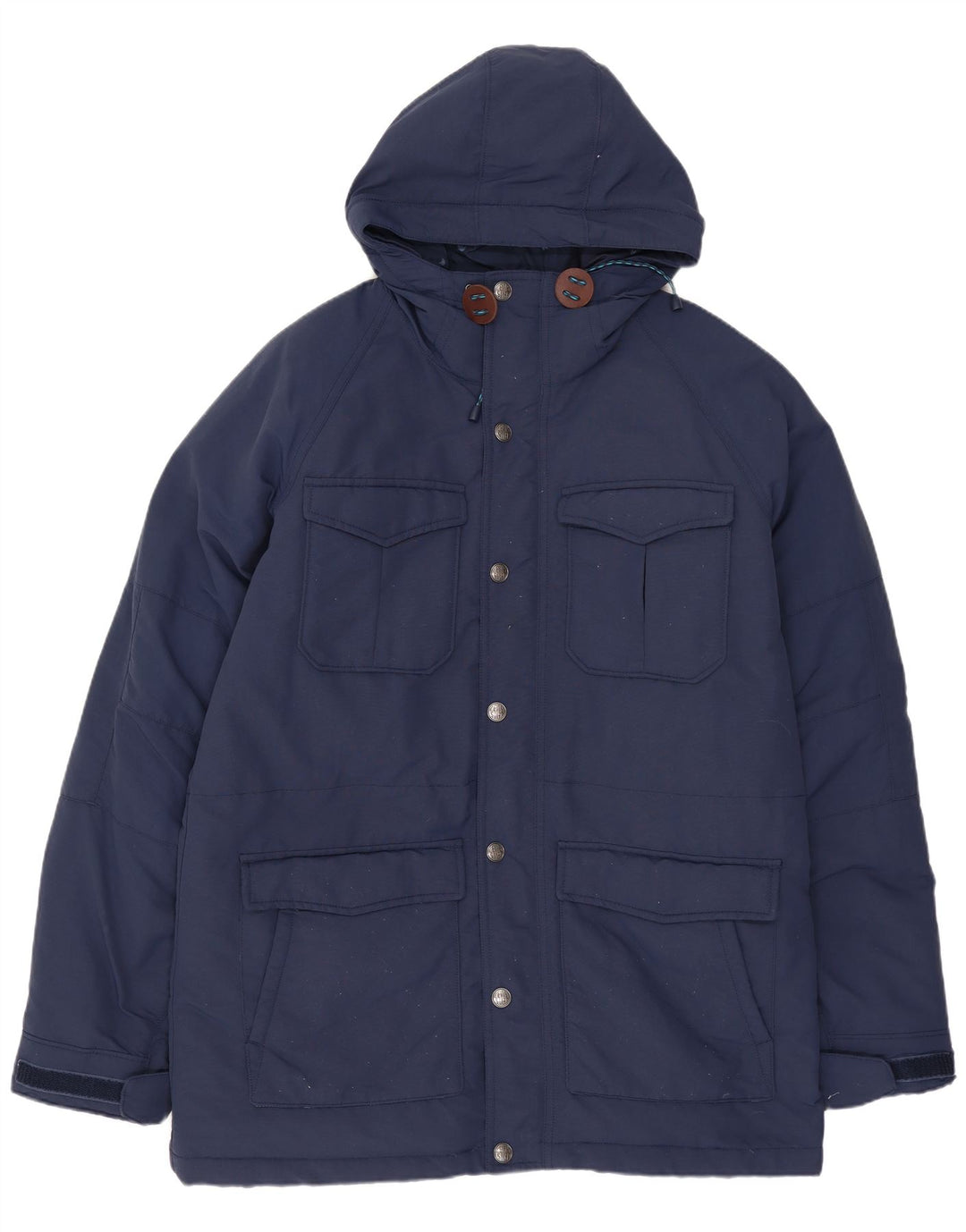 Jaqueta masculina acolchoada com capuz LEVI'S UK 38 azul marinho médio