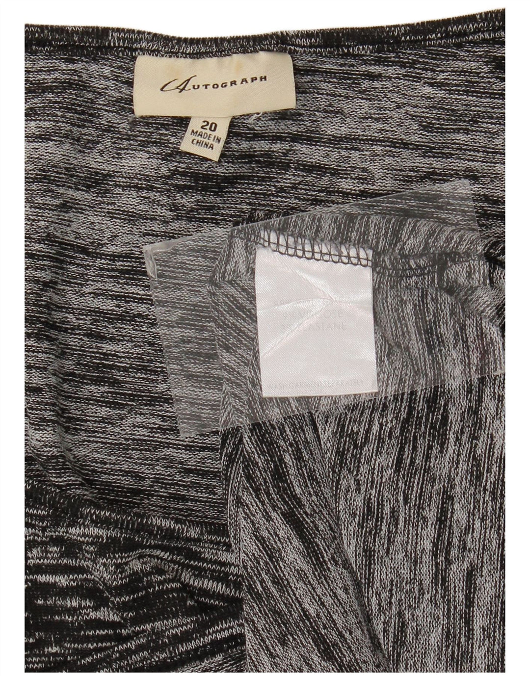 Blusa feminina Autograph Marks & Spencer UK 20 2XL preta manchada