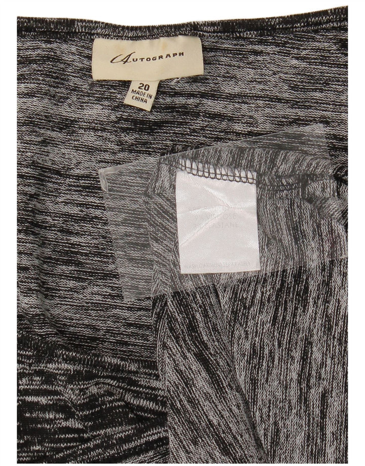 Blusa feminina Autograph Marks & Spencer UK 20 2XL preta manchada