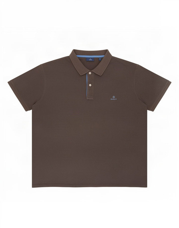 Camisa pólo masculina Gant 5XL algodão cinza