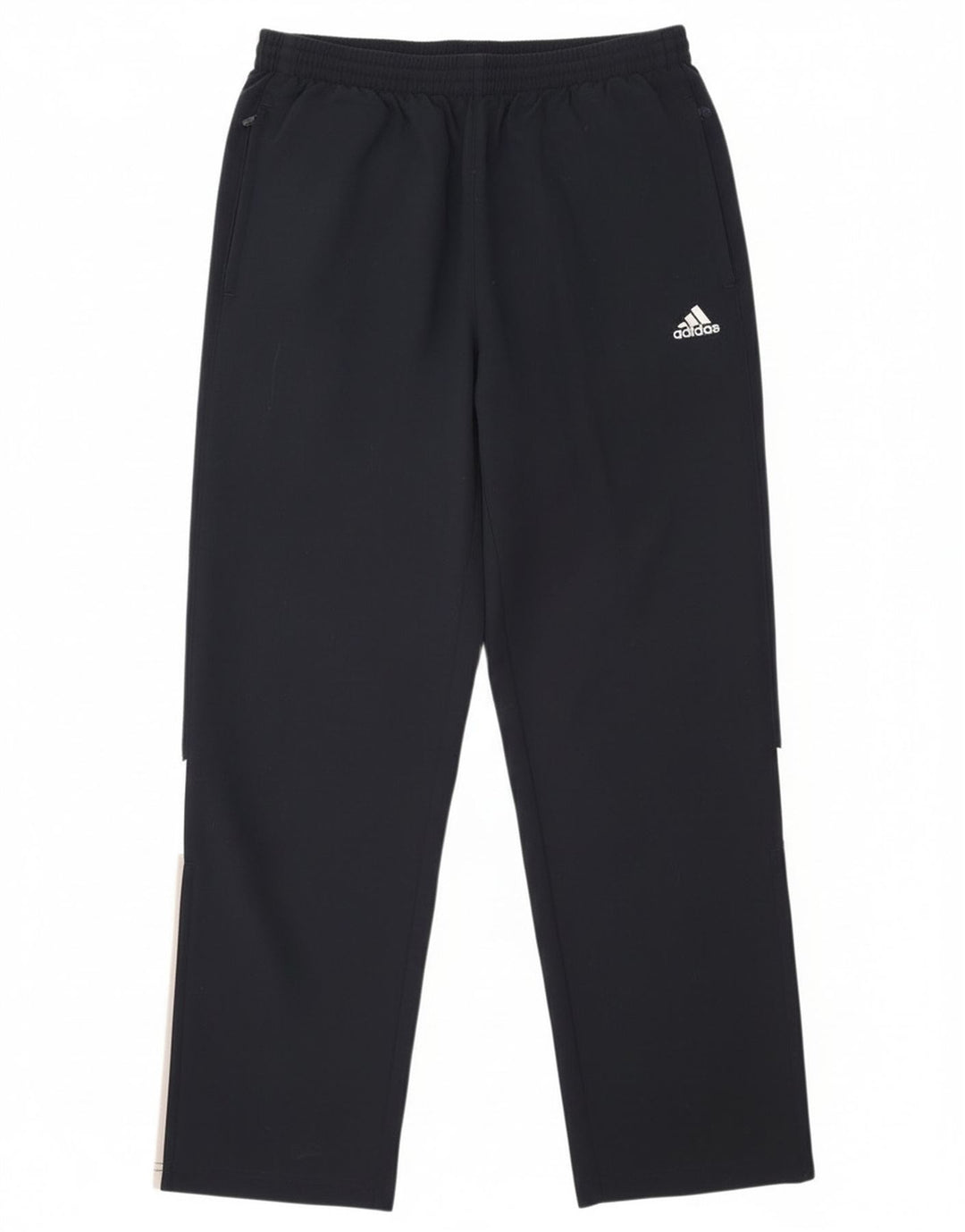 Calça de treino masculina Adidas grande azul marinho colorblock poliéster