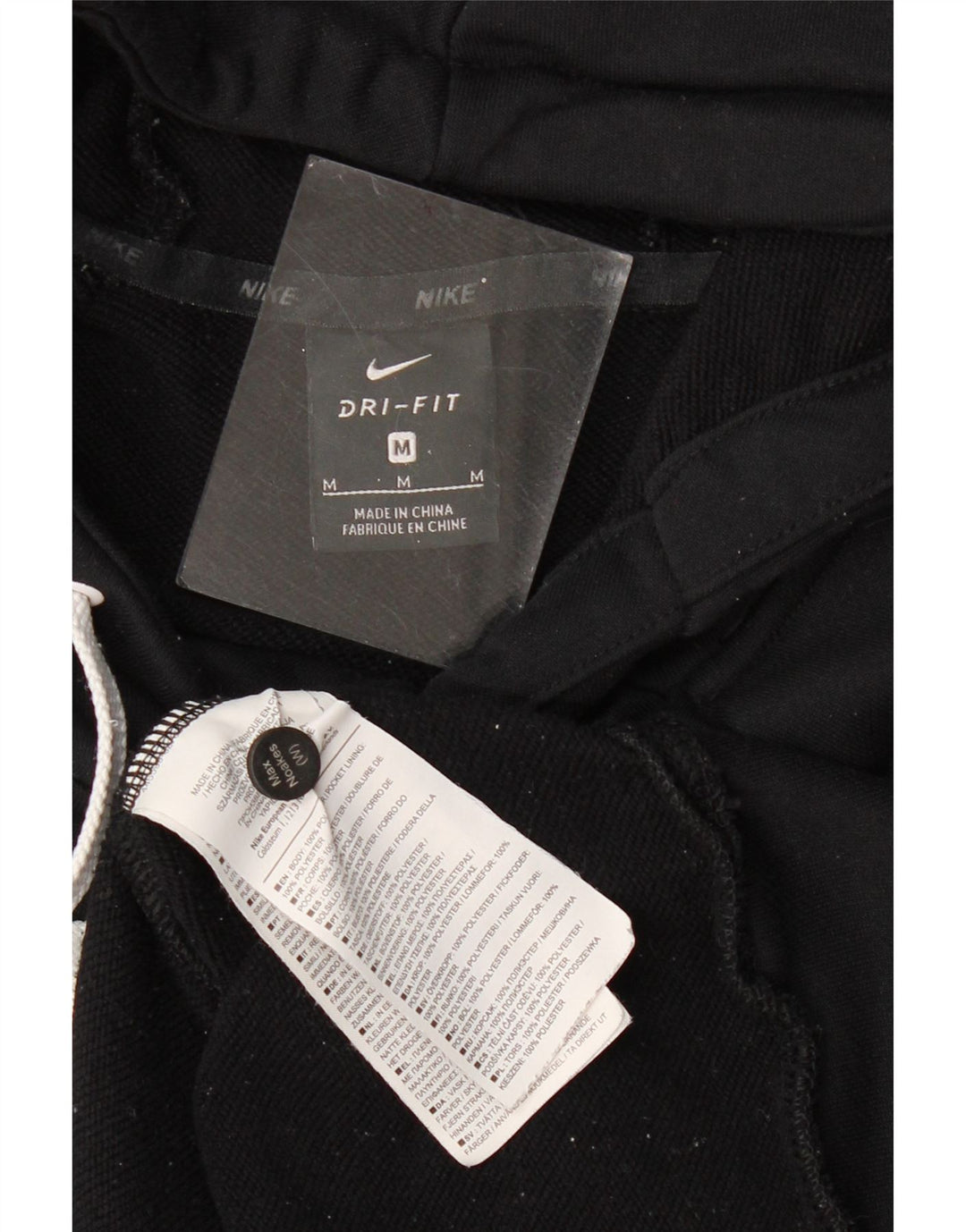 Suéter Nike masculino Dri Fit Graphic com capuz médio preto poliéster