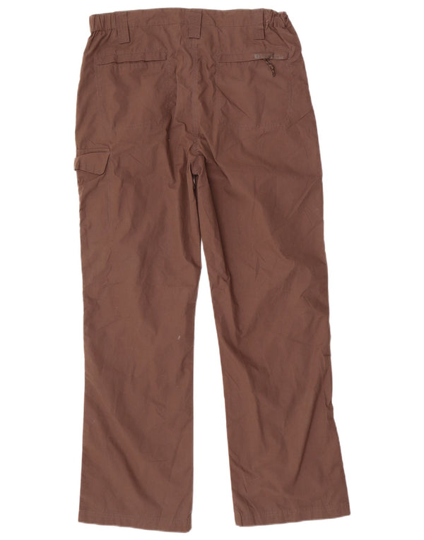 Calça cargo feminina reta Mountain Warehouse UK 10 pequena W30 L29 marrom