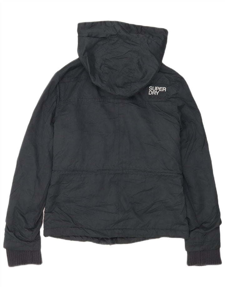 Jaqueta corta-vento feminina Superdry UK 10 pequena azul marinho