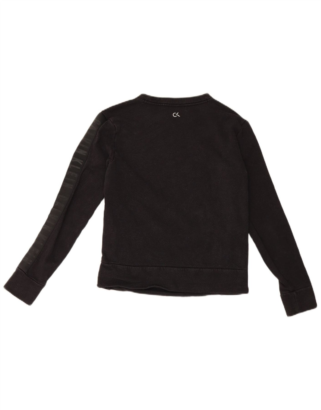 Calvin Klein moletom feminino gráfico oversized jumper UK 6 XS preto