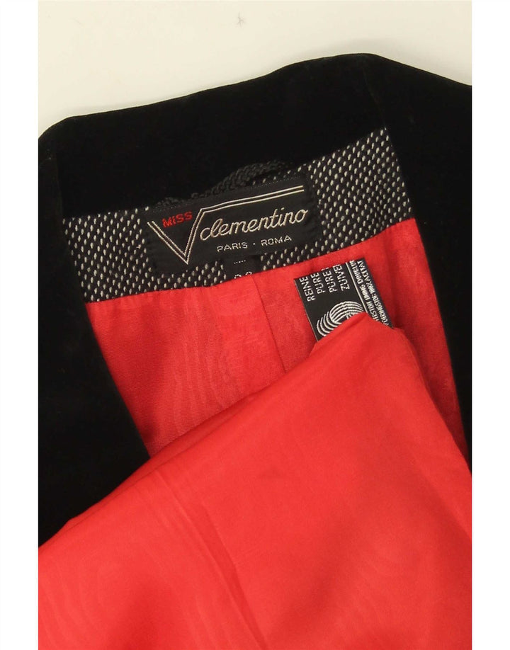 Jaqueta blazer feminina Clementino com peito duplo UE 36 pequena lã cinza