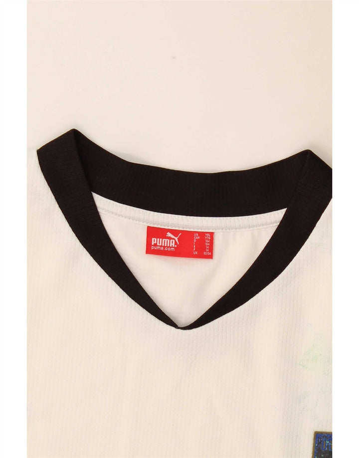 Camiseta Puma Menino 13-14 Anos Branco Colorblock