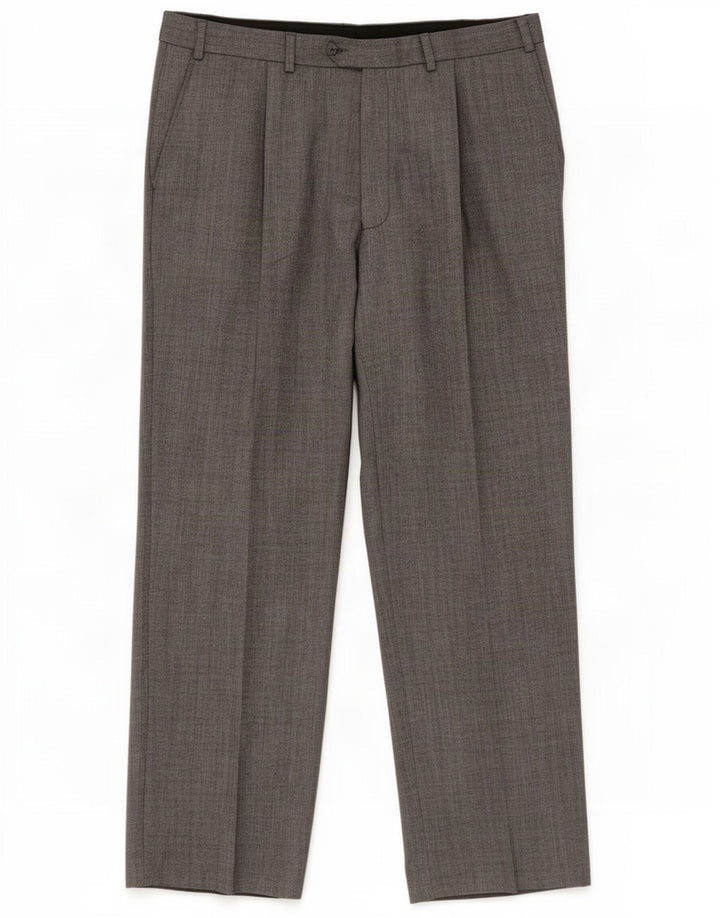 Calça masculina Marks & Spencer Ultimate Pegged Suit W38 L31 cinza poliéster