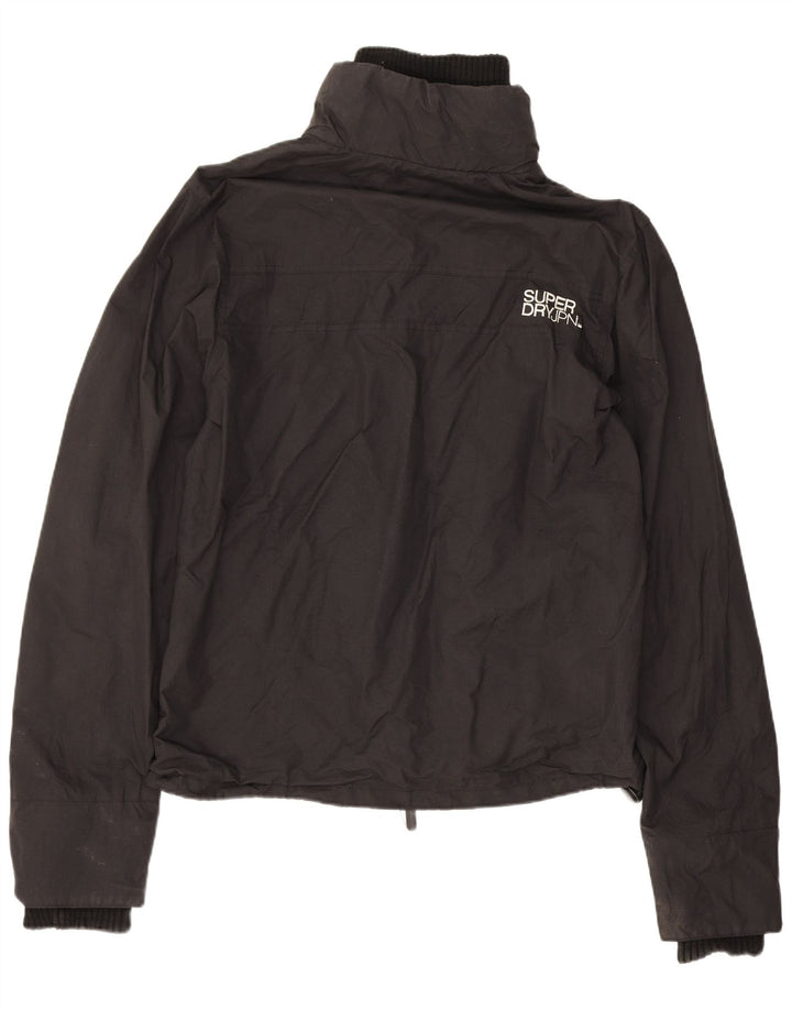 Jaqueta de chuva masculina Superdry UK 36 pequena preta nylon
