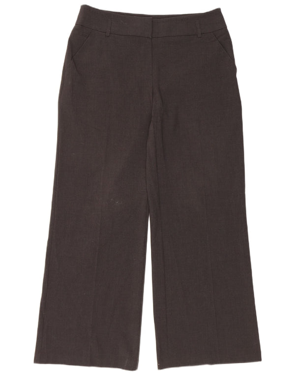Marks & Spencer Womens Wide Leg Chino Trousers UK 14 Large W32 L30 Grey