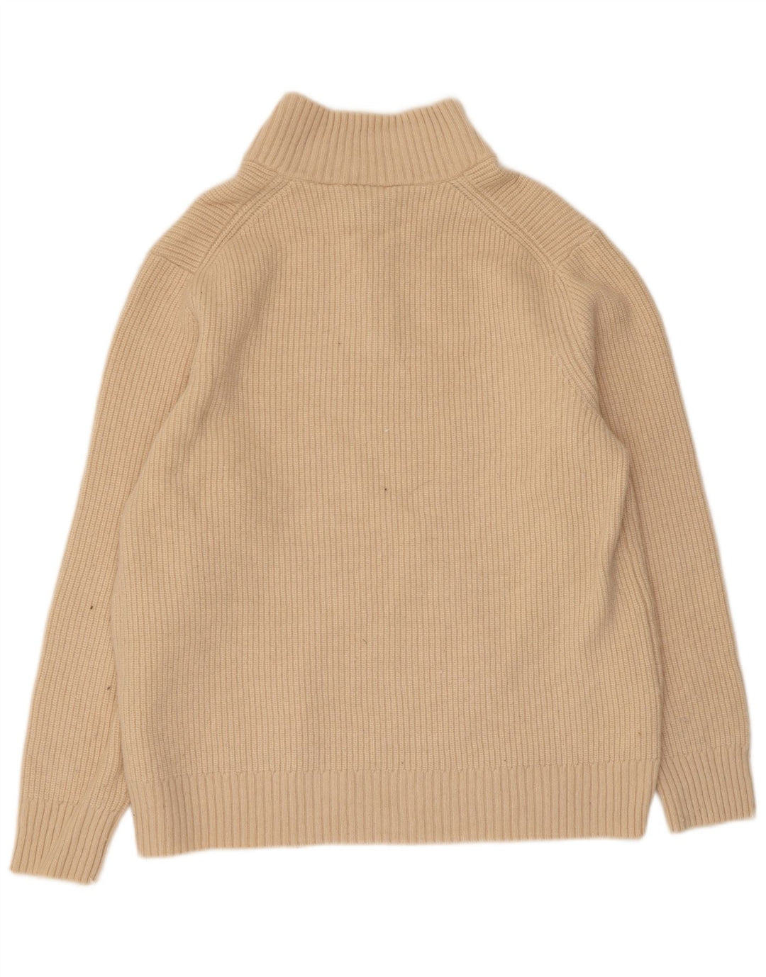 Lyle & Scott Suéter masculino com zíper e gola XL bege