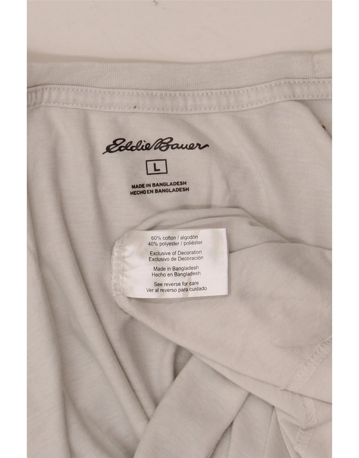 Camiseta masculina EDDIE BAUER grande algodão branco