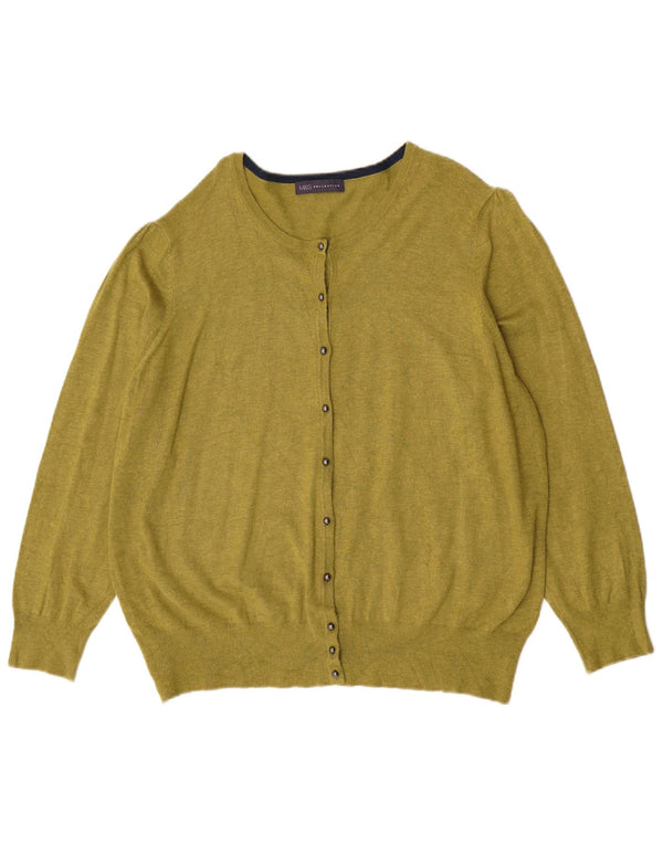 Suéter cardigã feminino Marks & Spencer UK 18 XL verde