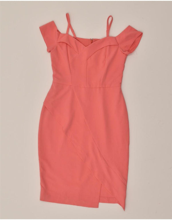 Vestido bodycon feminino COAST UK 10 pequeno poliéster rosa