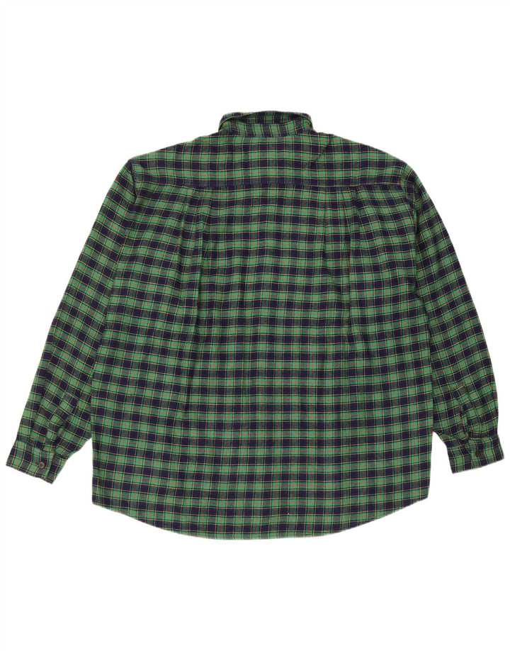 Camisa masculina de flanela Rifle acrílico xadrez verde médio