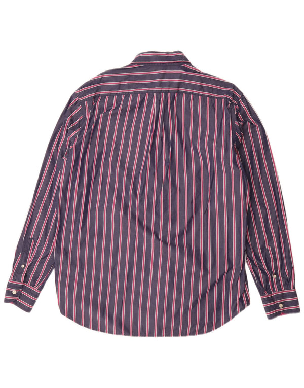 Camisa masculina Harmont & Blaine 2XL algodão listrado azul marinho