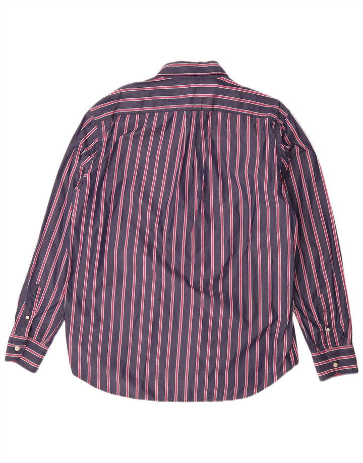 Camisa masculina Harmont & Blaine 2XL algodão listrado azul marinho