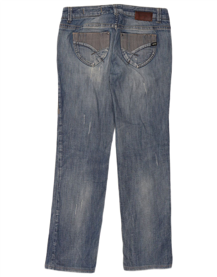 Gas Womens Straight Jeans W30 L31 Azul Algodão