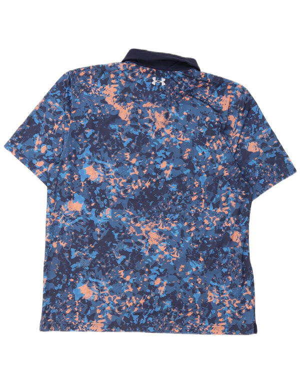 Camisa polo masculina Under Armour grande azul marinho tie-dye