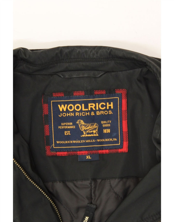 WOOLRICH Womens Padded Jacket UK 18 XL Black Polyester Vintage Woolrich and Second-Hand Woolrich from Messina Hembry 