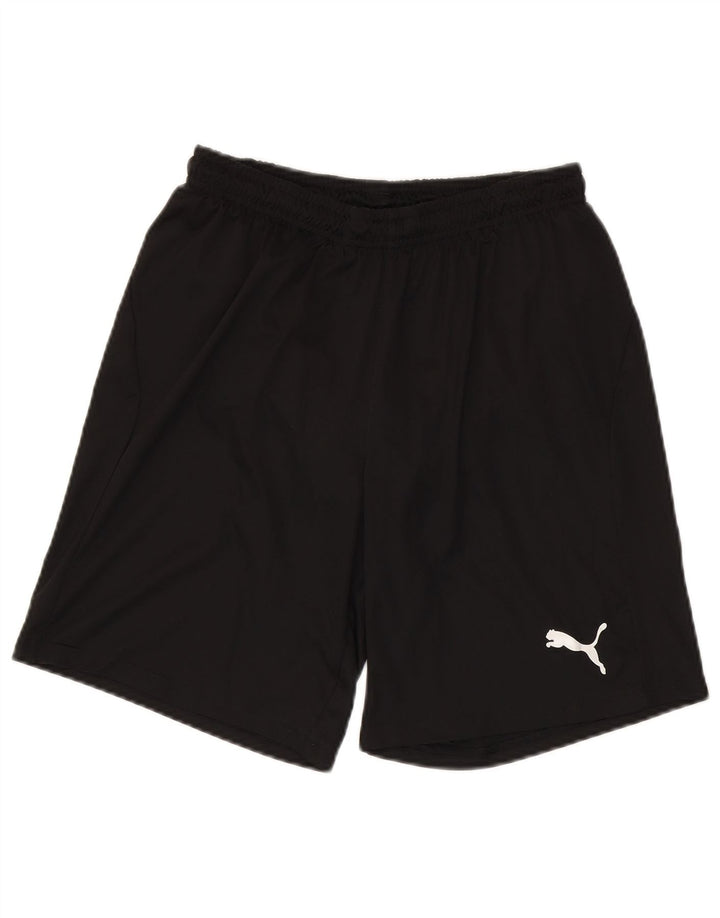 Shorts esportivos masculinos Puma médio preto poliéster