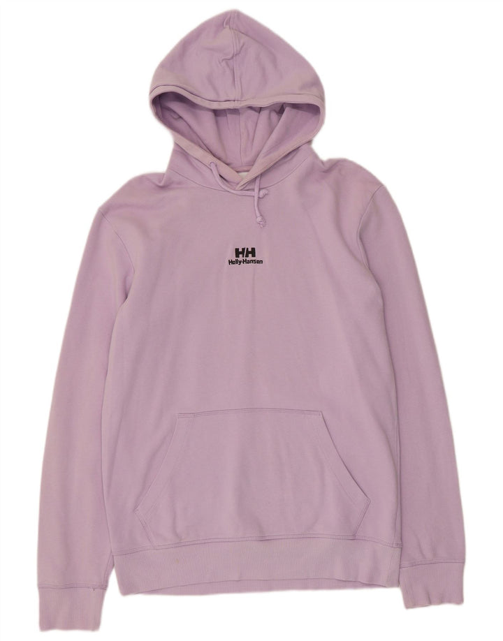 HELLY HANSEN Suéter masculino com capuz gráfico de ajuste regular pequeno algodão roxo