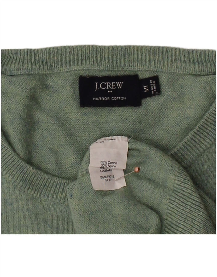 Suéter masculino J. CREW com gola redonda e algodão verde médio