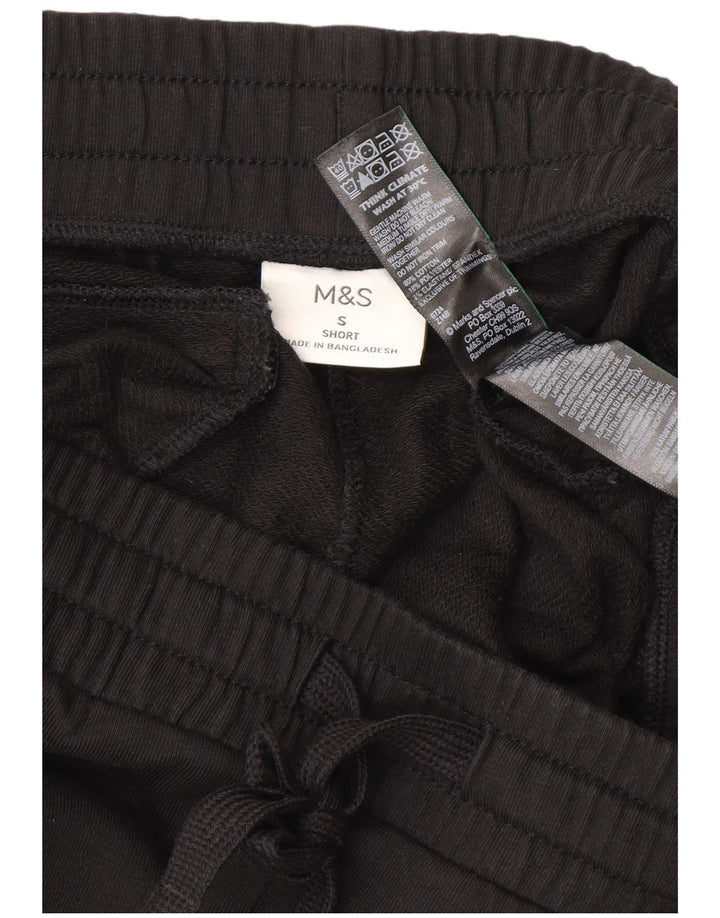 Calça de treino masculina MARKS & SPENCER pequena de algodão preto