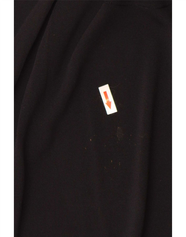 Zara Womens Oversized T-Shirt Top Reino Unido 16 Grande Preto