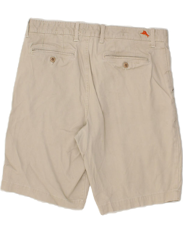 TOMMY BAHAMA Mens Chino Shorts W33 Algodão Bege Médio