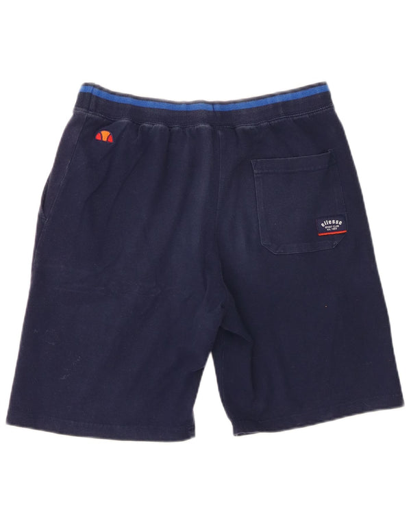 Ellesse Mens Graphic Sport Shorts Médio Azul Marinho Algodão