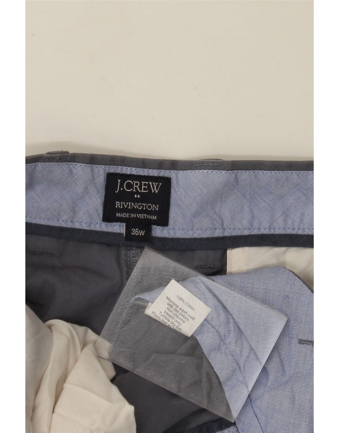 J. CREW Mens Rivington Chino Shorts W36 Grande Algodão Cinza