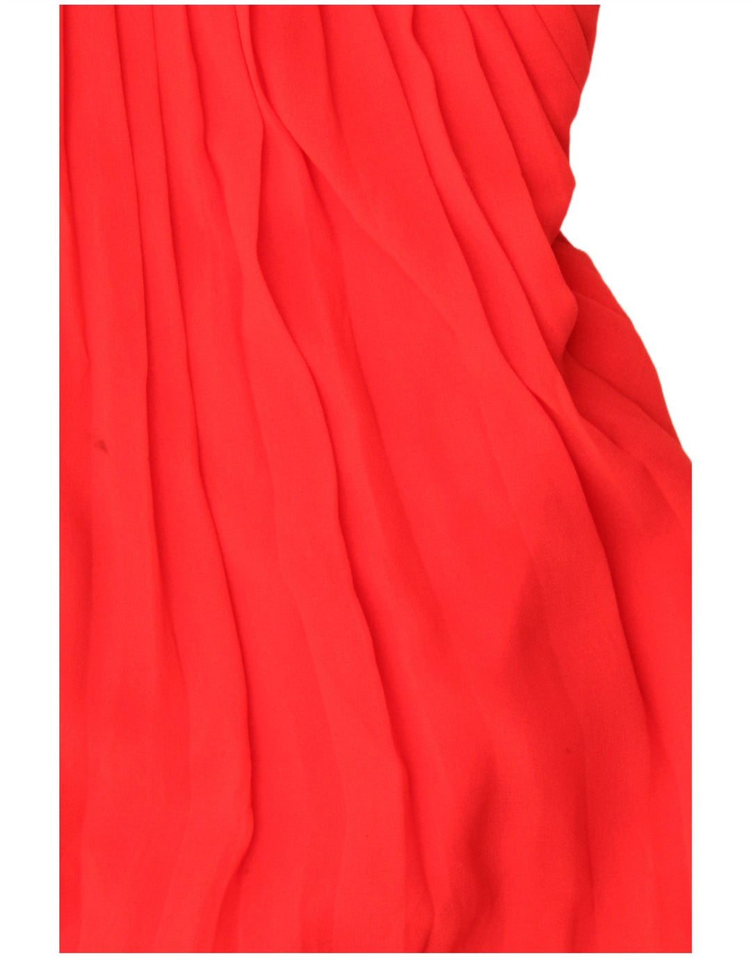 Vestido feminino Oasis sem mangas evasê UK 14 grande bloco colorido vermelho poliéster