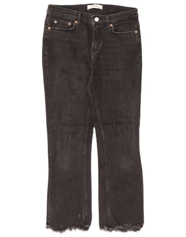 Calça jeans feminina Zara Bootcut EU 36 XS W26 L25 preta