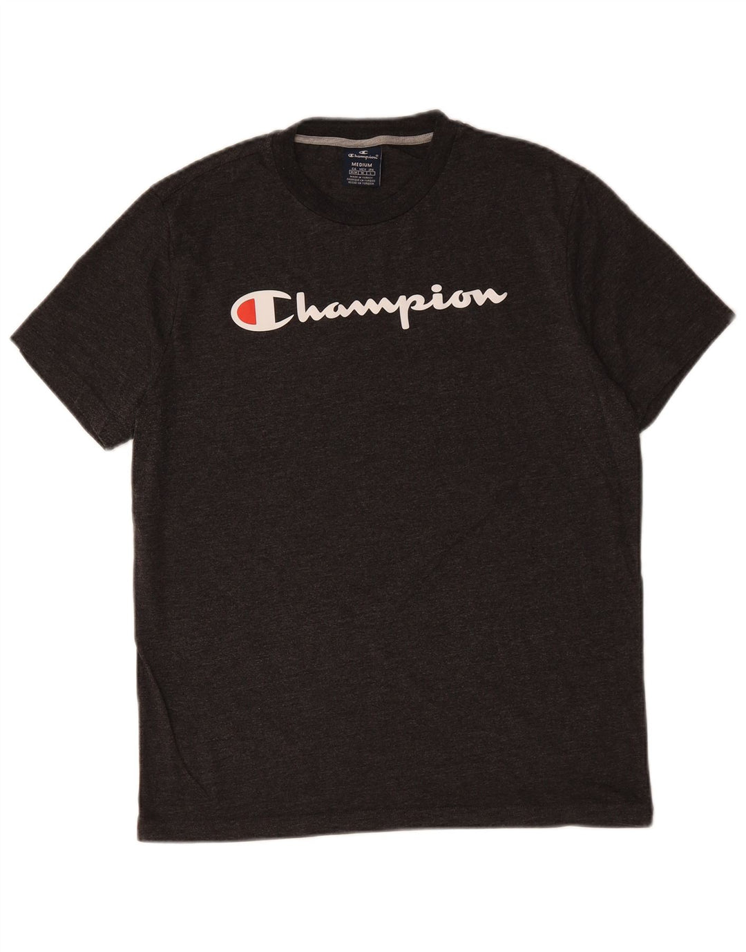 Camiseta masculina gráfica CHAMPION Top médio preto manchado