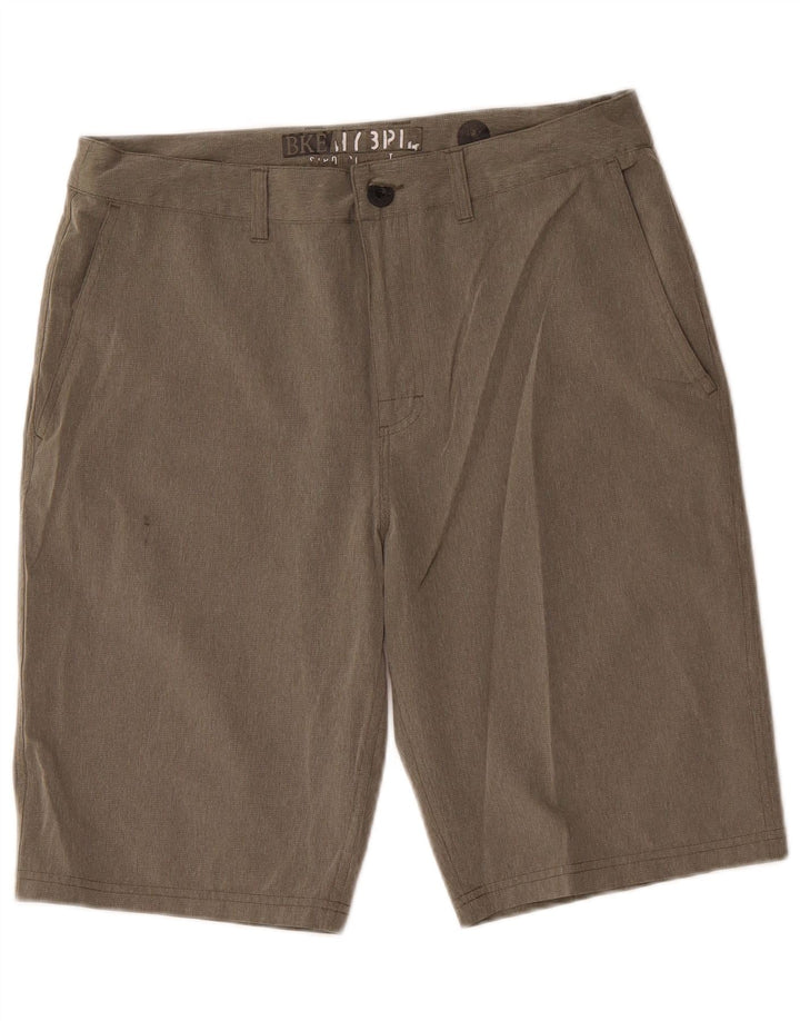 Shorts Chino Masculino BKE W33 Poliéster Cinza Médio
