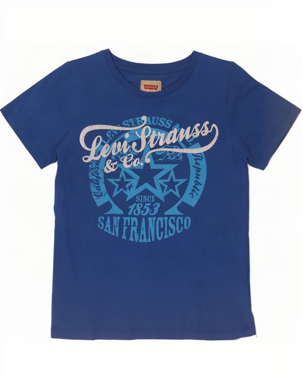 Camiseta Levi's Boys Graphic 11-12 Anos Azul Algodão
