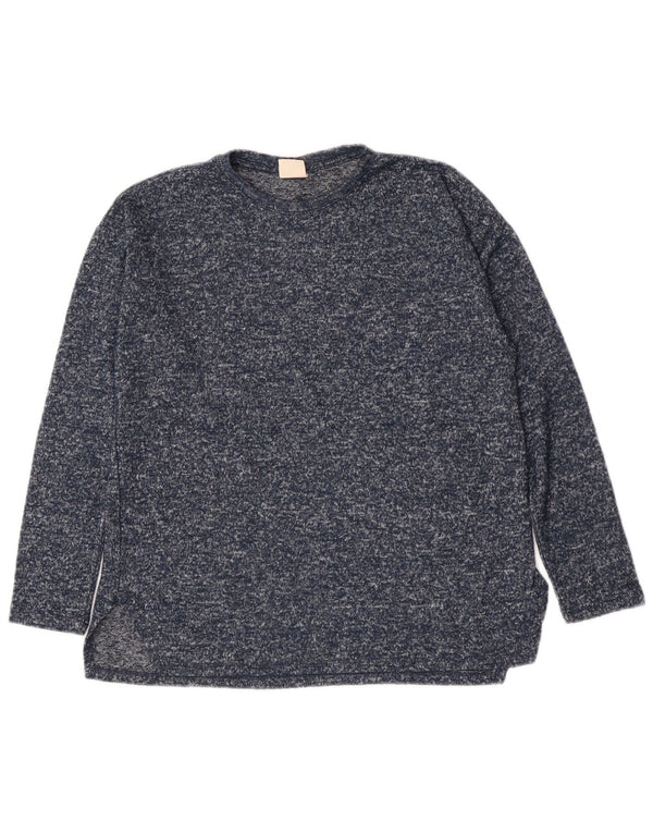 Zara Moletom Jumper Menina 11-12 Anos Poliéster Salpicado Azul Marinho